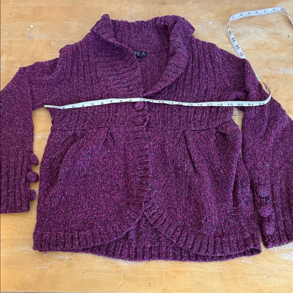 One A Women's Plum Cardigan Sweater